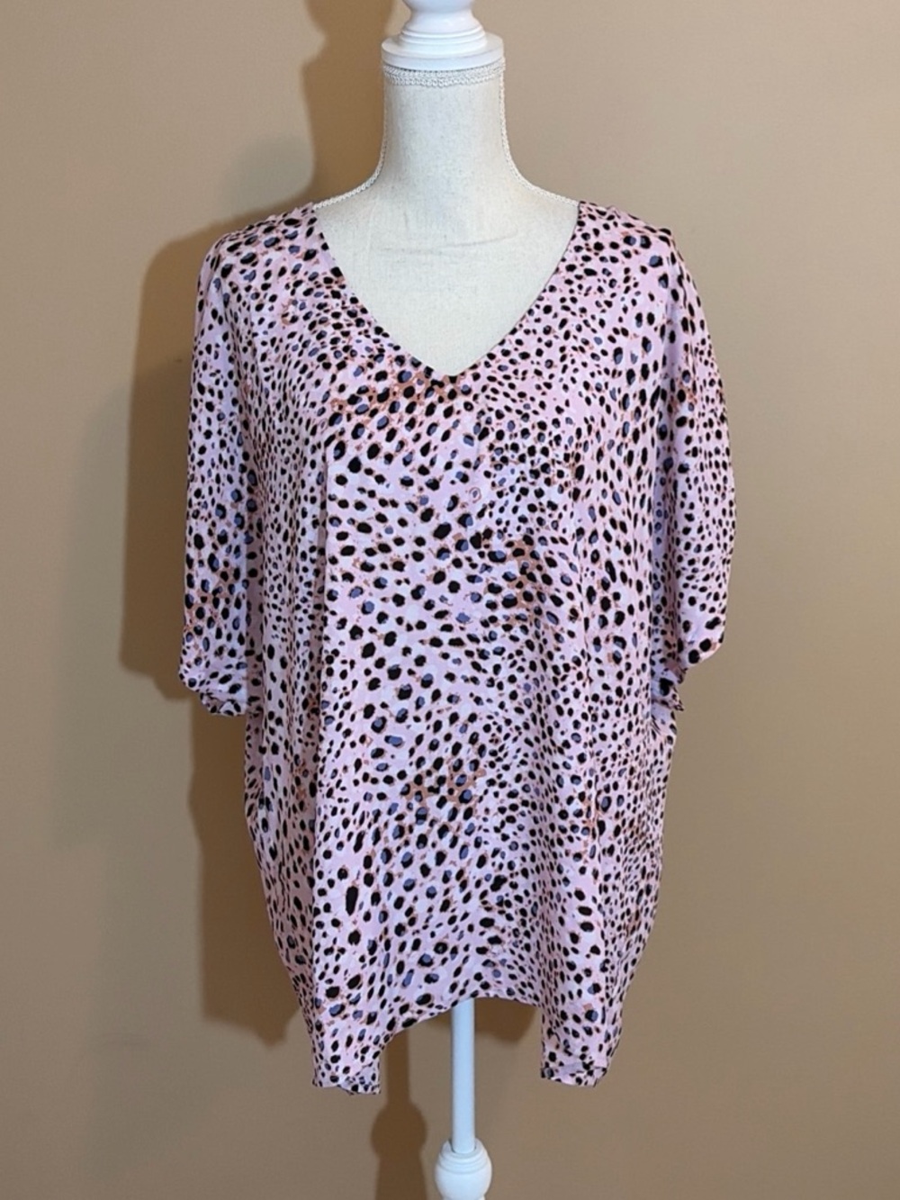 CAbi #5980 Large Pink Panther Seaside Short Dolman Top